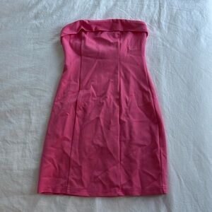 Beginning boutique strapless pink mini dresss